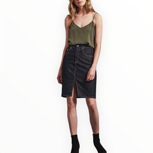 Adriano Goldschmeid Emery Skirt High Rise Dark Denim Pencil Skirt size 27